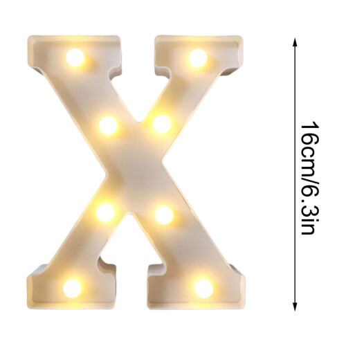 Lettere luminose a LED, grandi e decorative, alimentate a batteria 1