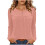 Women's Casual Pullover Top Round Neck Three-Quarter Sleeve 1