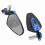 Aluminum Bar End Rearview Mirrors 7/8 inch 360 Adjustable 6