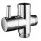 3-Way Shower Arm Diverter Valve with 3 Washers Silver 1