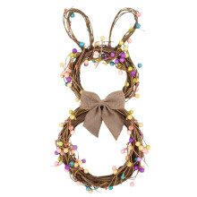Easter Bunny Spring Wreath 40cm Vine with Bunny Ears and