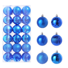 Leutsin Christmas Ornaments Blue 1.2 Inch 36 Pieces