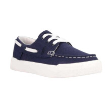 (2 UK, Navy/White) Ralph Lauren Childrens/Kids Briar Canvas Flat Boat Shoes