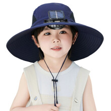 Kids Wide Brim Solar Fan Hat UPF 50+ 3-Speed
