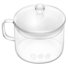 Tineasur Heat-Resistant Glass Saucepan with Lid 1 Piece