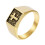 Stainless Steel Cross Ring Gold Tone Size 13 1
