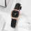 Relógio de quartzo retrô quadrado – compatível com pulseiras de 20 mm/16 mm. 5
