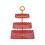 3-laags vierkante cupcake standaard wit met reliëf (1 set) 2