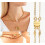 Layered Halsband Lås 18K Guld Silver Separator 3