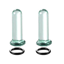 Glass Ear Stretching Plugs with O-Rings 1.6mm to 12mm