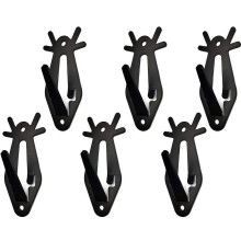 Deer Skull Wall Mount Steel Hooks 6-Piece Trophy Kit