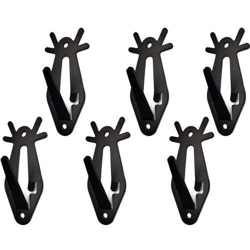 Deer Skull Wall Mount Steel Hooks 6-Piece Trophy Kit