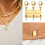 Layered Halsband Lås 18K Guld Silver Separator 4
