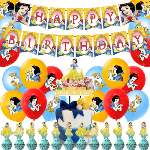 Ensemble de décorations pour fête d'anniversaire de princesse (12 pièces) 2