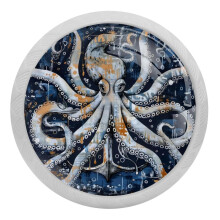 Vintage Octopus Cabinet Knobs Crystal Glass 4 PCS