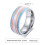 Regenbogen-Pride-Ring, Edelstahl, Unisex-Ehering, Größe 2