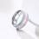 Regenbogen-Pride-Ring, Edelstahl, Unisex-Ehering, Größe 3