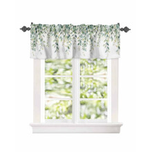 Eucalyptus Sage Window Valance 42x18 in Rod Pocket
