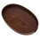 Plateau de service ovale en bois marron (1 pièce) 4