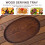 Plateau de service ovale en bois marron (1 pièce) 5