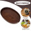 Plateau de service ovale en bois marron (1 pièce) 7