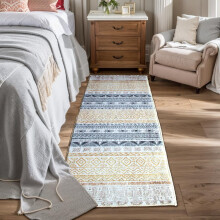 Kitchen Runner Rug Beige 16 x 47 inches Non-Slip Washable