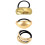 Gouden haarclips voor dames, elastisch, van metaal, 3 stuks 2
