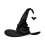 Witch Hat Halloween Decoration Black Pleated Pointed Hat 1