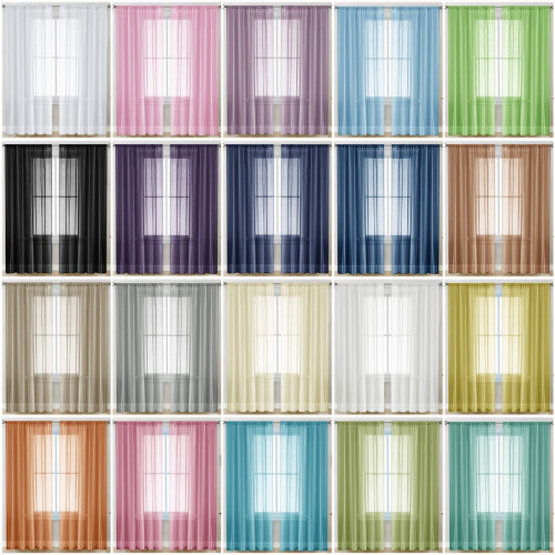 Light Purple Semi-Transparent Pole Pocket Curtains 2 pcs 2