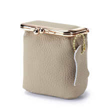 Genuine Leather Mini Jewelry Box Yellow 2.55 x 1.77 in