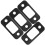 Security Door Strike Plate for Exterior Doors 4 pcs 7