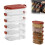 5-Tier Stackable Storage Box with Divided Tray and Lid 1