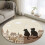 Rectangle Rug Farm Black Cats Buildings Design Japanese 1