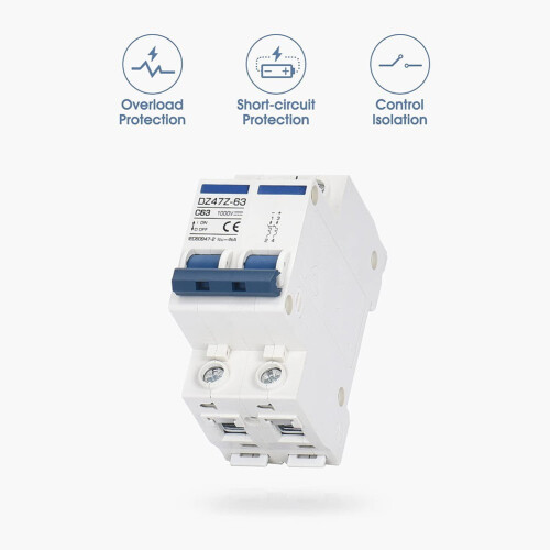 DC Miniature Isolator Circuit Breaker with DIN Rail Mount 1