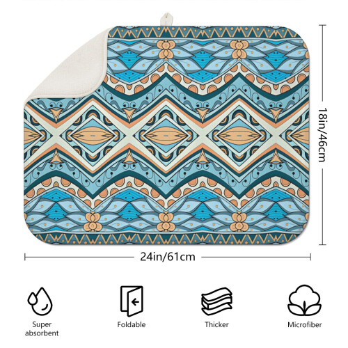 Tapis de cuisine bohème en microfibre 45,7 x 61 cm 1