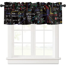 Math Formula Doodle Window Valance Rod Pocket 54x18 inch