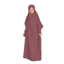 Girls Ramadan Dress Hooded Bat Sleeve Panel Design