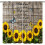 Vintage Sunflower Curtains Rustic Wood Pattern 2 Panels 1