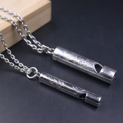 Ασημένιο Μενταγιόν Σφυρίχτρα Φοίνικας 50x6mm 1