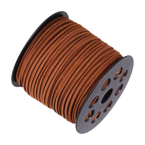 Jewellery Making Kit Light Coffee Plush Leather Cord 1 Roll
