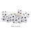 LED Soccer Ball String Light 1.5M Battery Powered Gold 3