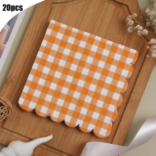 Plaid Paper Napkins Fall Decor 20 Pcs