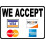 Metal Landscape Sign Accepting Visa Mastercard Amex 1