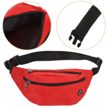Red Waist Bag Fashion Large Capacity 1 Pack