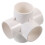 MUSEYA PVC 5-Way Pipe Connector White 2 pcs 4