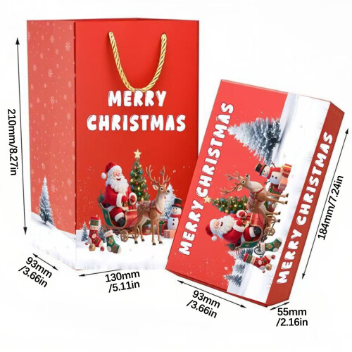 Caixa surpresa de Natal em envelope vermelho com confete e dinheiro. 2