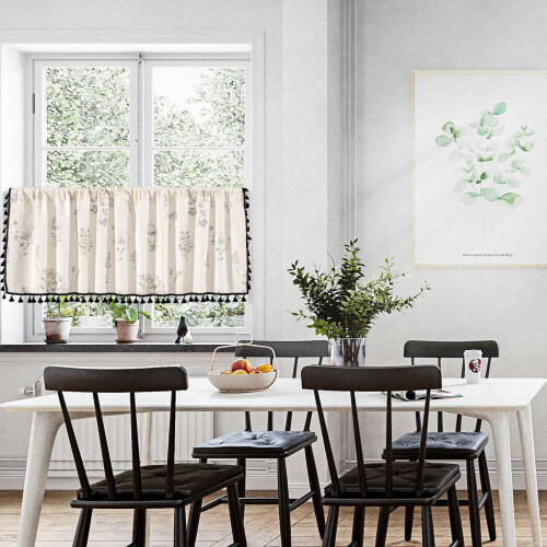 Light-Blocking Valance Curtains Rod Pocket Small Windows 2