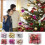 Heart Decorations Silver Matte Glossy 12PCS 4.5cm 4