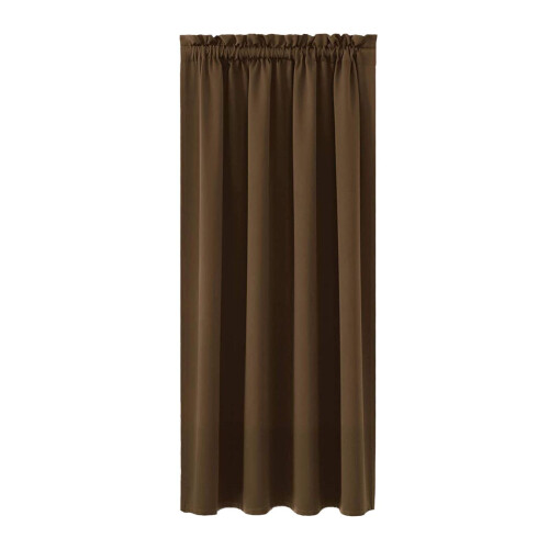 Solid Heat Insulation Curtain Brown 63"x38"
