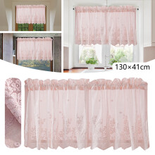Lace Floral Curtains for Kitchen Bedroom 51 x 16 Inches 1